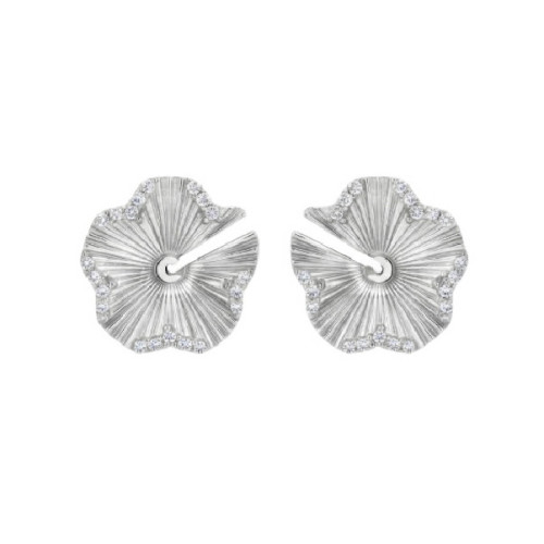PENDIENTE FLOR 5 PETALOS LAPIDADOS - PE7147R