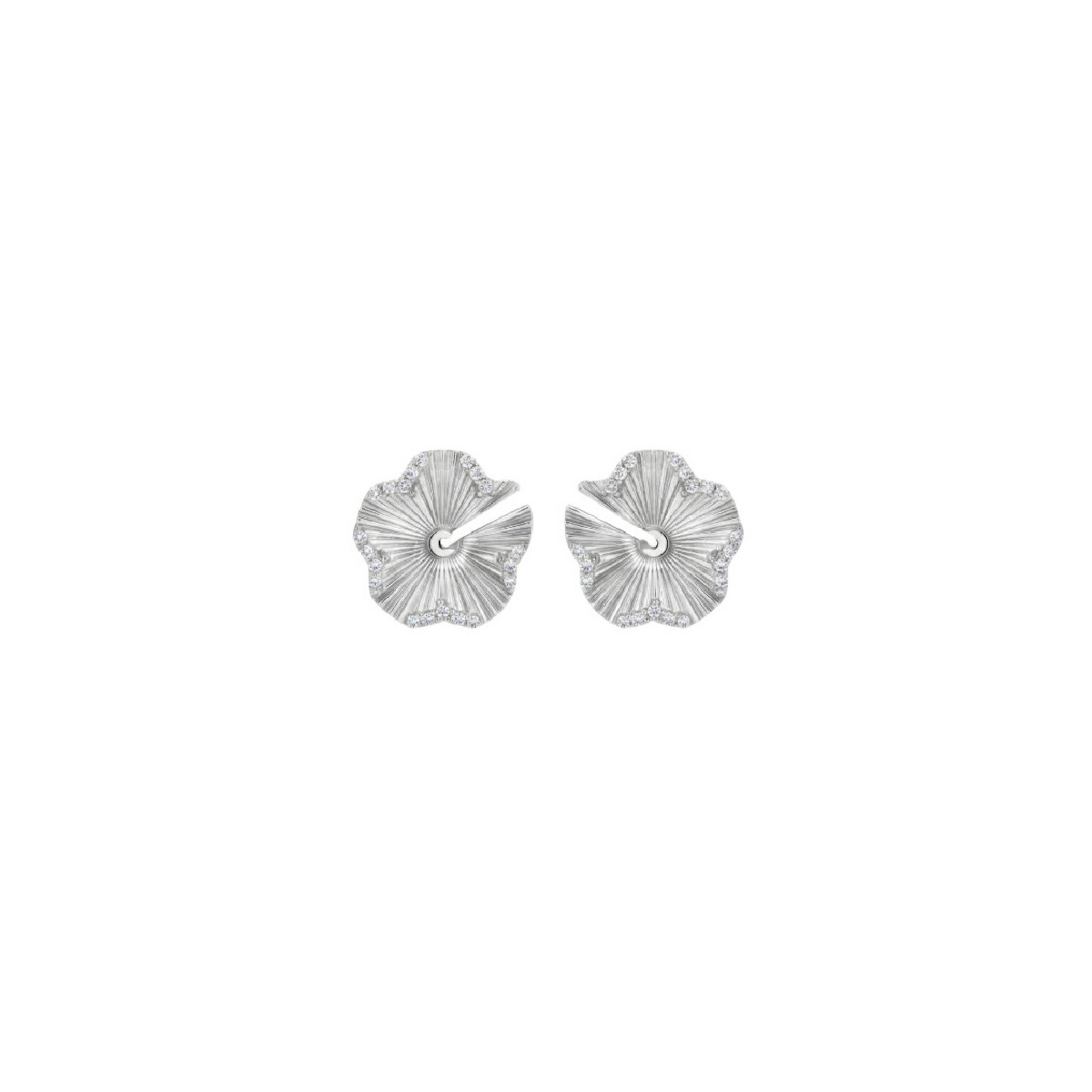 PENDIENTE FLOR 5 PETALOS LAPIDADOS - PE7147R