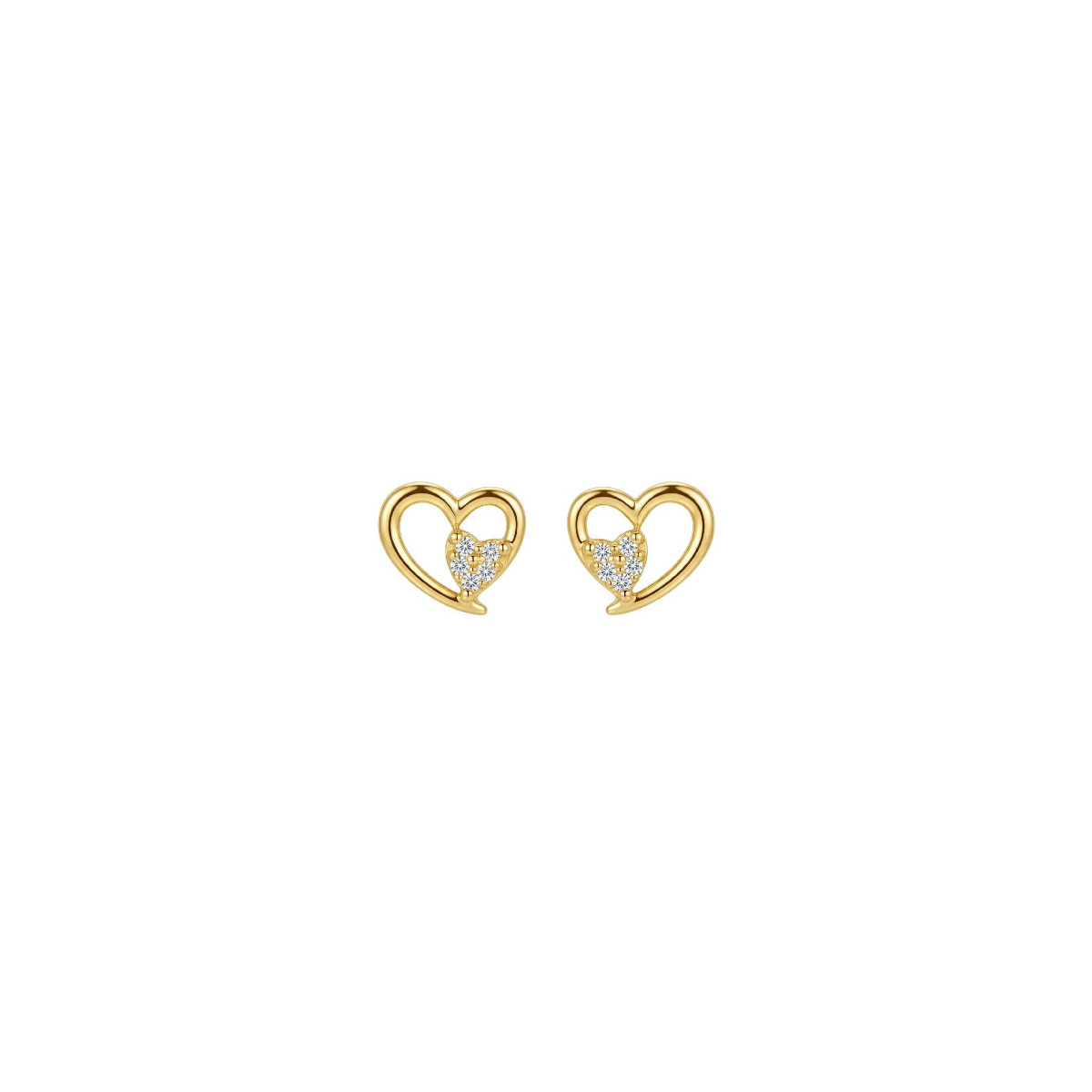 PEND. CORAZON LISO DENTRO CORAZON CZ - PE7174CH