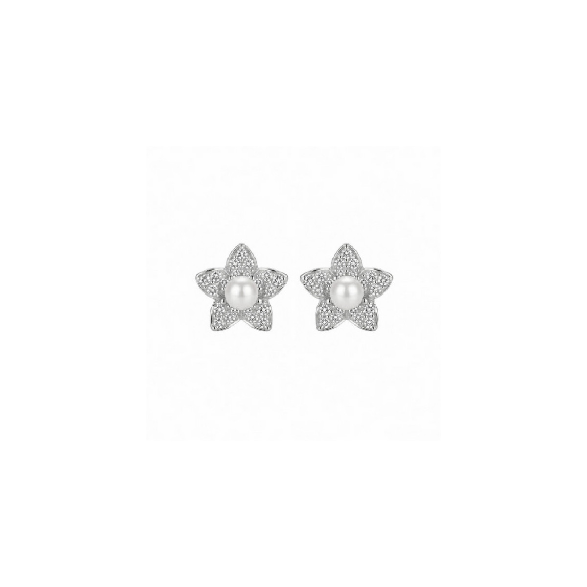 PEND. FLOR CZ CENTRO PERLA NATURAL - PE7177R