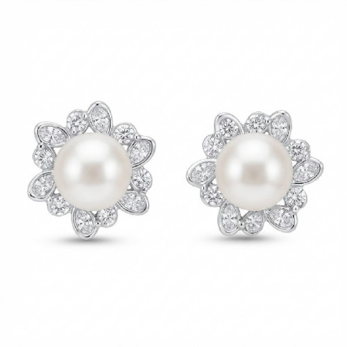 PENDIENTE FLOR PERLA CENTRO - PE7119R
