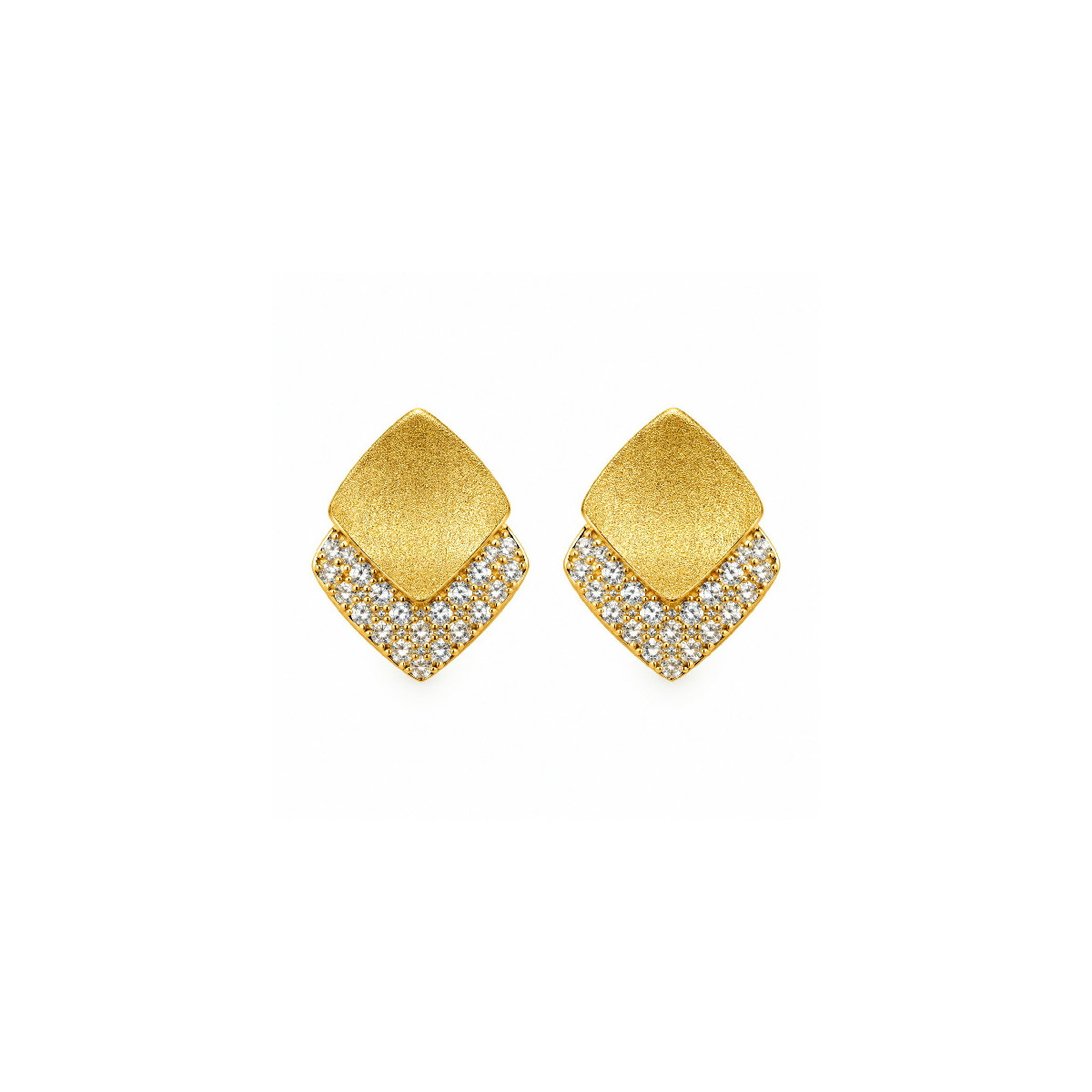 PEND. DOBLE CUADRADO LISO LIJA + CZ - PE7154CH