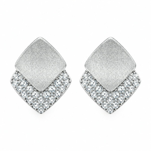PEND. DOBLE CUADRADO LISO LIJA + CZ - PE7154R