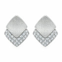 PEND. DOBLE CUADRADO LISO LIJA + CZ - PE7154R PEND. DOBLE CUADRADO LISO LIJA + CZ - PE7154R