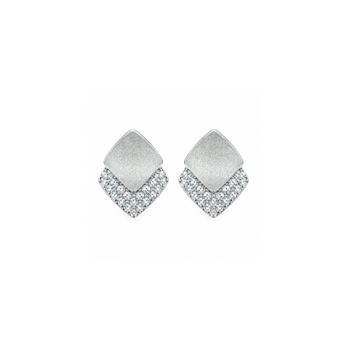 PEND. DOBLE CUADRADO LISO LIJA + CZ - PE7154R