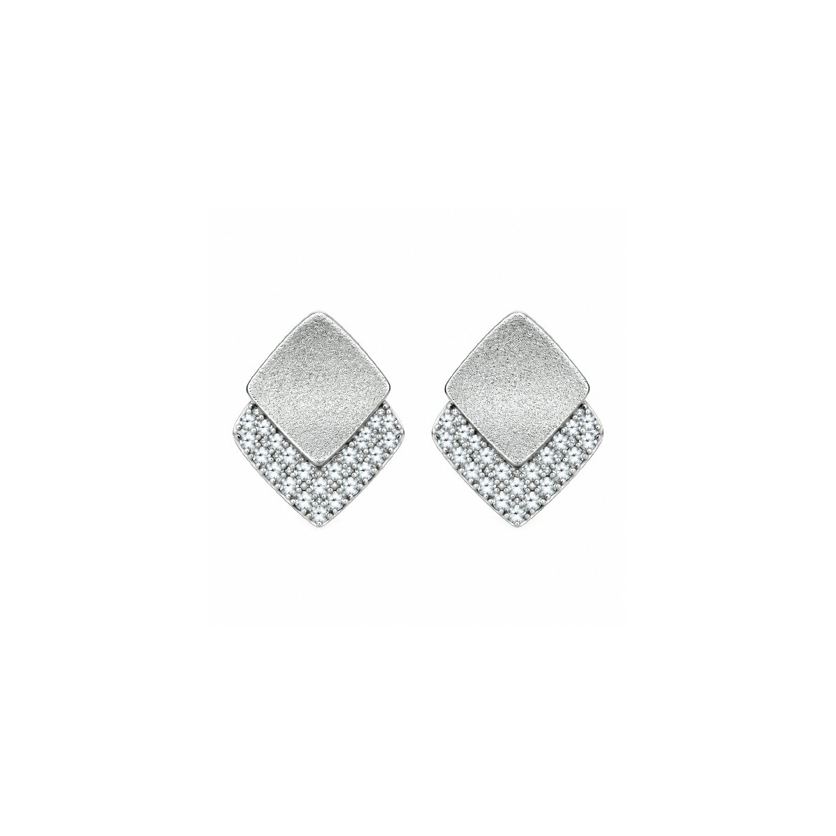 PENDIENTE DOBLE LIJA + CZ - PE7158R