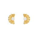 PENDIENTE MEDIA FLOR CON PERLA NATURAL - PE7159CH PENDIENTE MEDIA FLOR CON PERLA NATURAL - PE7159CH