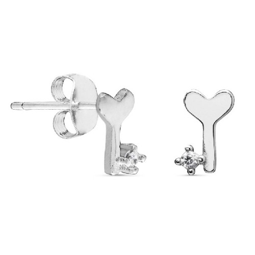 PENDIENTE LLAVE CON CIRCONITA TACO DE 3 UD - PE5178