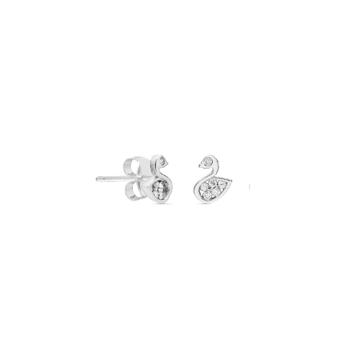 PENDIENTE CISNE CON CIRCONITAS TACO 3 UD - PE5179