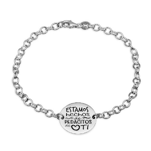 PULSERA PEDACITOS DE TI DISCO 17MM - PU4513
