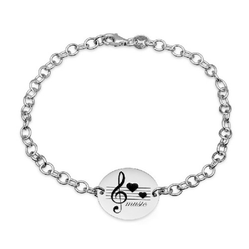 PULSERA CLAVE DE SOL DISCO 17MM - PU4518