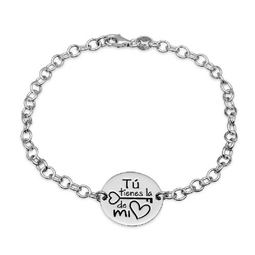 PULSERA LLAVE DE MI CORAZON DISCO 17MM - PU4525