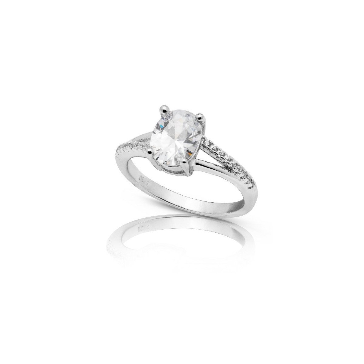 SOLITARIO CIRCONITA OVAL 8 X 6 MM - SO1345