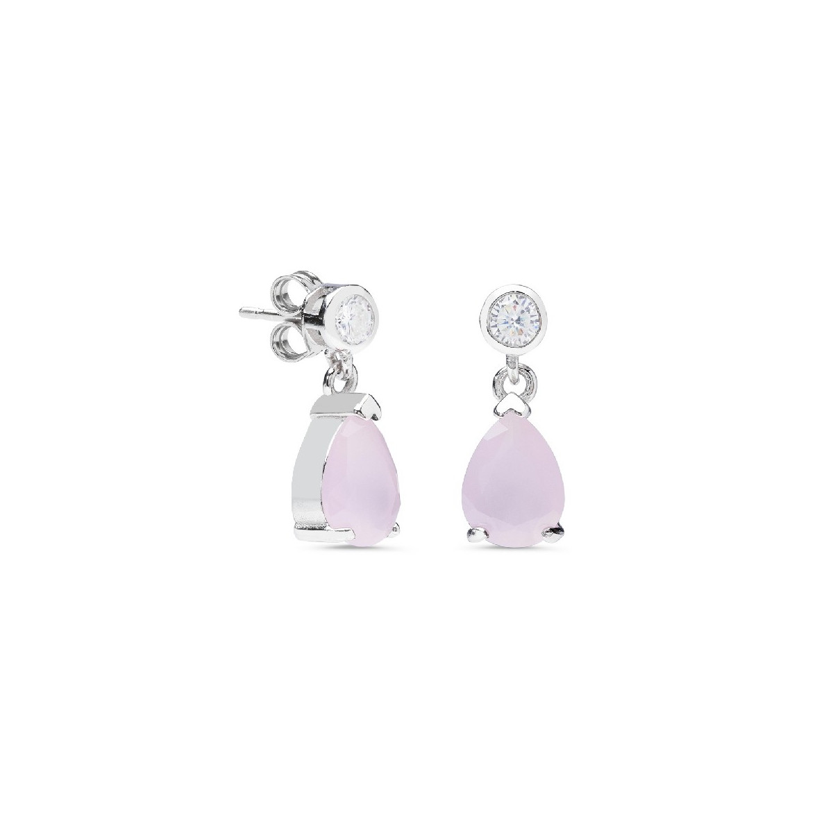 PENDIENTE CHATON + LAGRIMA CIRCONITA - PE4977/14