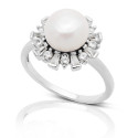 SORTIJA PERLA BORDE BAGUETTE CIRCONITA - SO1381