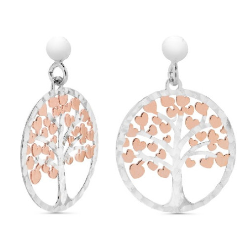 PEND. ARBOL VIDA HOJA CORAZONES ROSE - PE5264