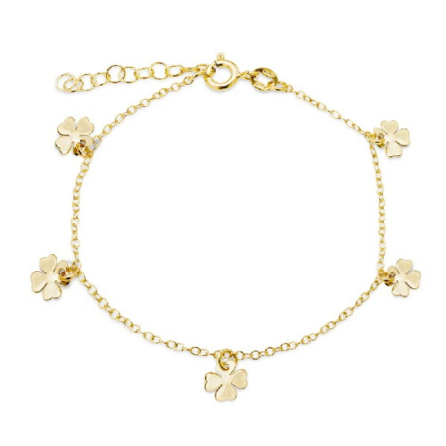 PULSERA CADENA 5 TREBOL COLGANDO - PU4432CH