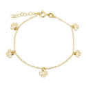 PULSERA CADENA 5 TREBOL COLGANDO - PU4432CH