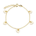 PULSERA CADENA 5 CORAZONES COLGANDO - PU4433CH