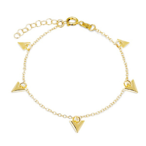 PULSERA CADENA 5 TRIANGULOS COLGANDO - PU4434CH