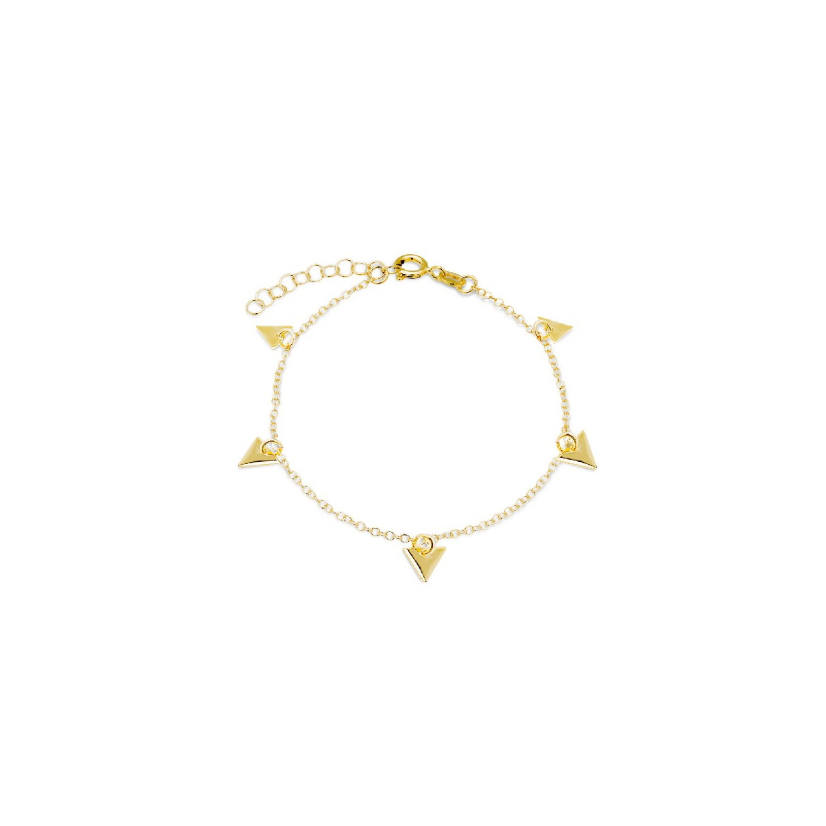 PULSERA CADENA 5 TRIANGULOS COLGANDO - PU4434CH