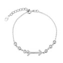 PULSERA FLECHA CIRCONITA CENTRO + 6 CHATONES - PU4578