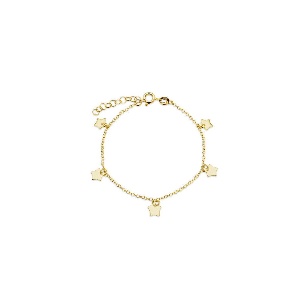 PULSERA CADENA 5 ESTRELLAS COLGANDO - PU4584CH