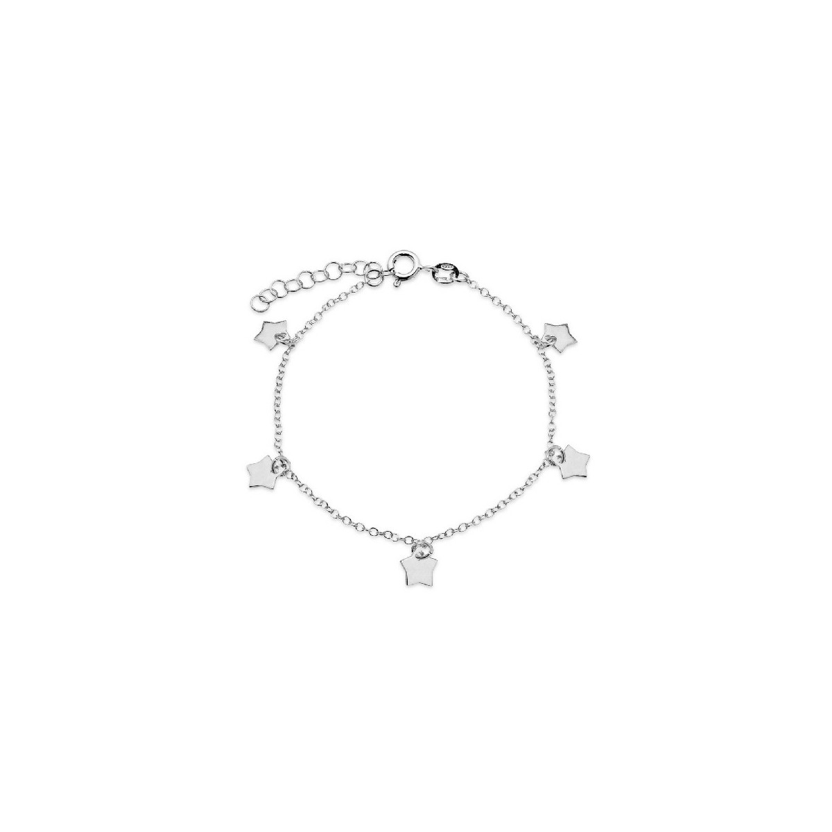 PULSERA CADENA 5 ESTRELLAS COLGANDO - PU4584R