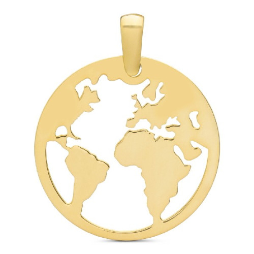 COLGANTE MUNDO CALADO 20MM CHAPADO ORO - CO2655CH