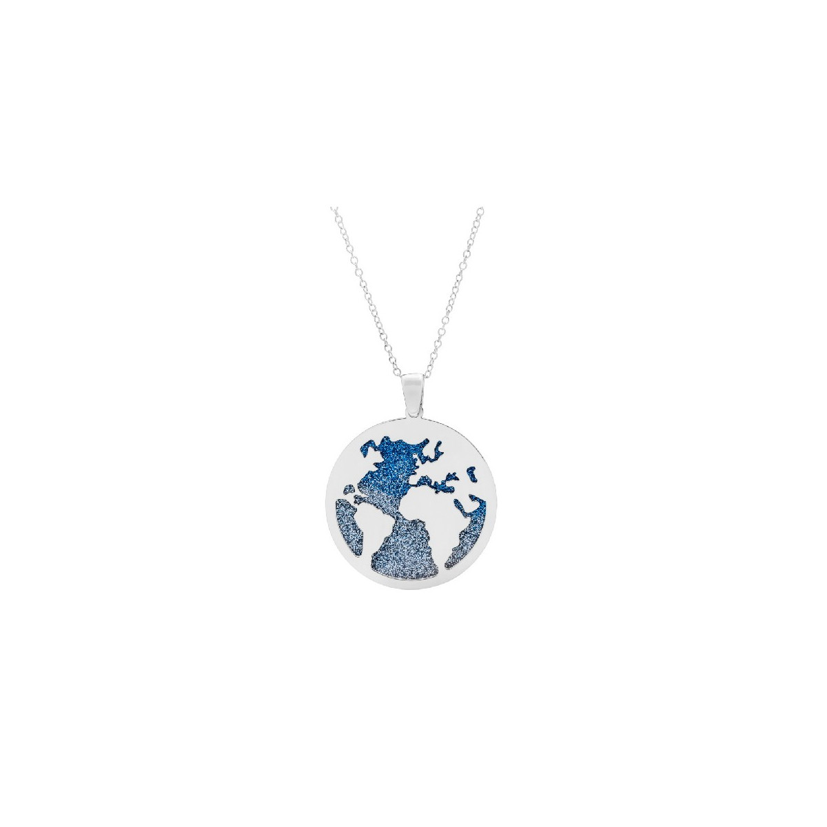 COLGANTE MUNDO GLITTER AZUL 35MM - CO2676