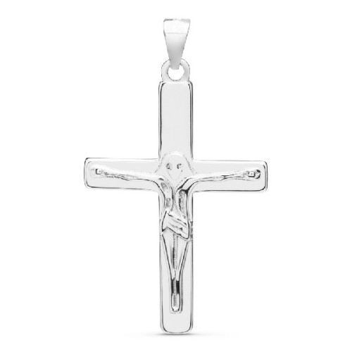 COLGANTE CRUZ PLANA CON CRISTO - CO2692