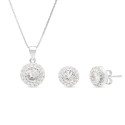 JUEGO REDONDO CENTRO CIRCONITA COLOR BLANCO. COLGANTE CON CADENA. - JU2996/04 JUEGO REDONDO CENTRO CIRCONITA COLOR BLANCO. COLGANTE CON CADENA. - JU2996/04