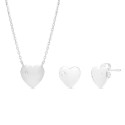 JUEGO CORAZON CON CIRCONITA. COLGANTE CON CADENA. - JU3012