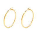 PENDIENTE ARO 2 X 35 CHAPADO ORO - PE5287CH