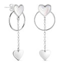 PENDIENTE ARO CORAZON NACAR+CORAZON CADENA COLGANDO - PE5294R