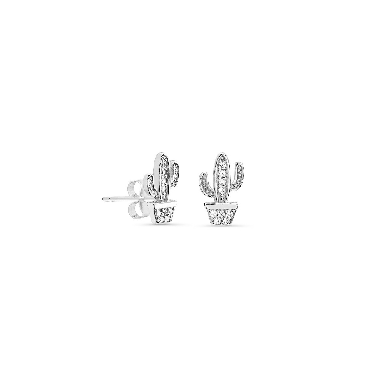 PENDIENTE CACTUS MACETA CIRCONITAS - PE5314