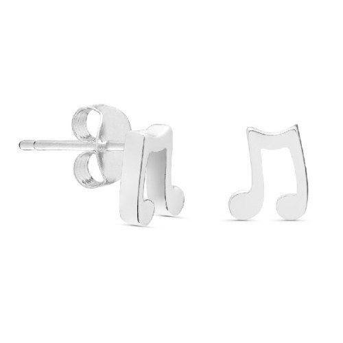 PENDIENTE NOTA MUSICAL LISO, TACO DE 3 UD - PE5339