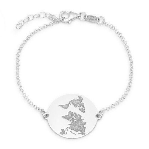 PULSERA MUNDO GRABADO 20MM  - PU4657R