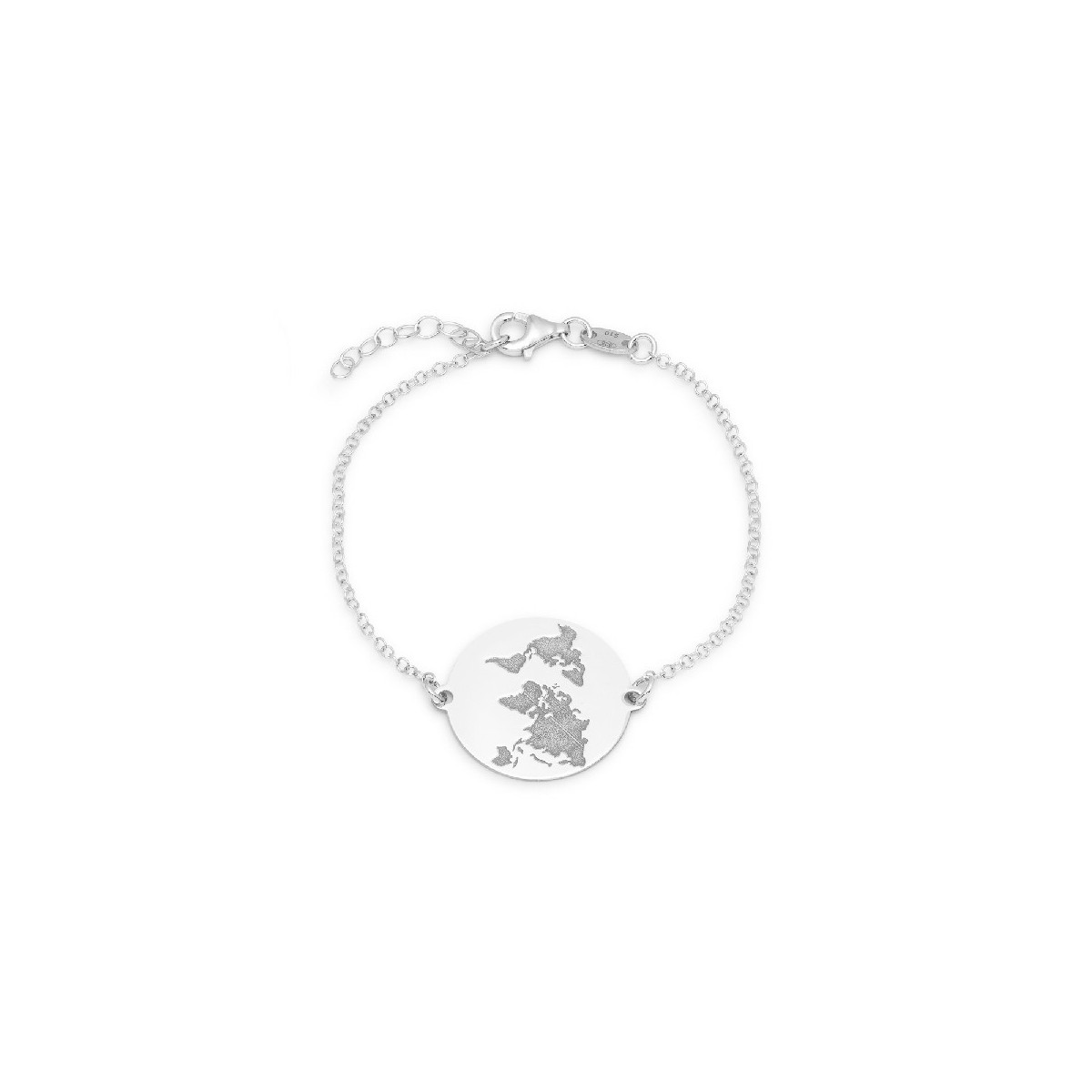 PULSERA MUNDO GRABADO 20MM  - PU4657R