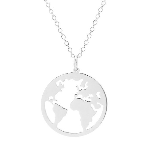 COLGANTE MUNDO 25MM CALADO + CADENA - CO2710R