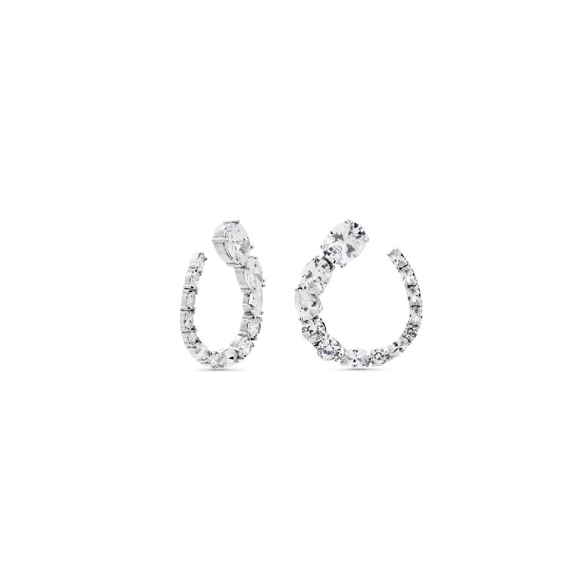 PENDIENTE OVAL PRESION CIRCONITAS - PE5384/04
