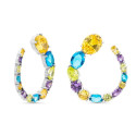 PENDIENTE OVAL PRESION MULTICOLOR - PE5384/24