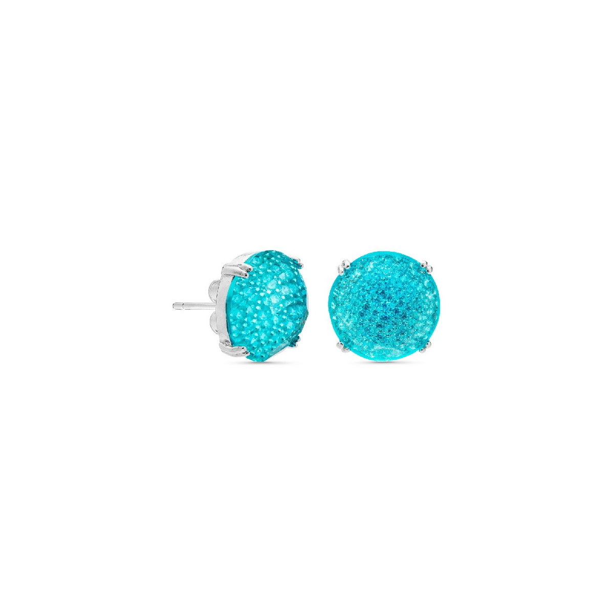 PENDIENTE REDONDO MICRO+PIEDRA ENCIMA FACETADA - PE5393/18