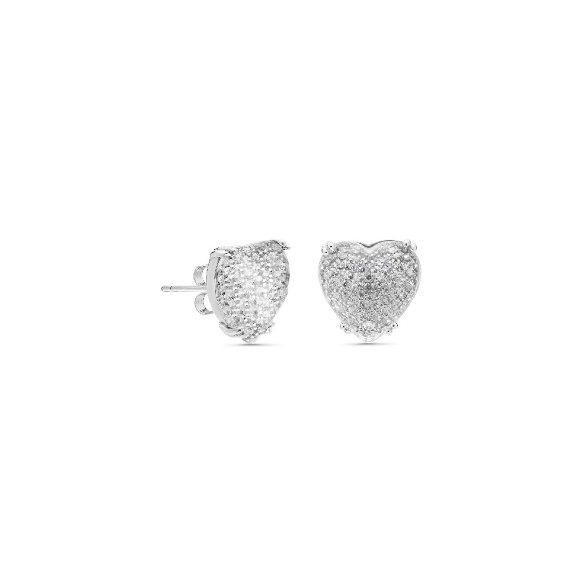PENDIENTE CORAZON MICRO+PIEDRA ENCIMA FACETADA - PE5394/04