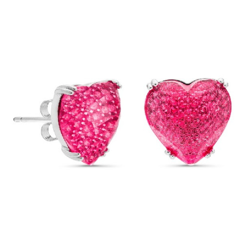 PENDIENTE CORAZON MICRO+PIEDRA ENCIMA FACETADA - PE5394/13