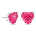 PENDIENTE CORAZON MICRO+PIEDRA ENCIMA FACETADA - PE5394/13