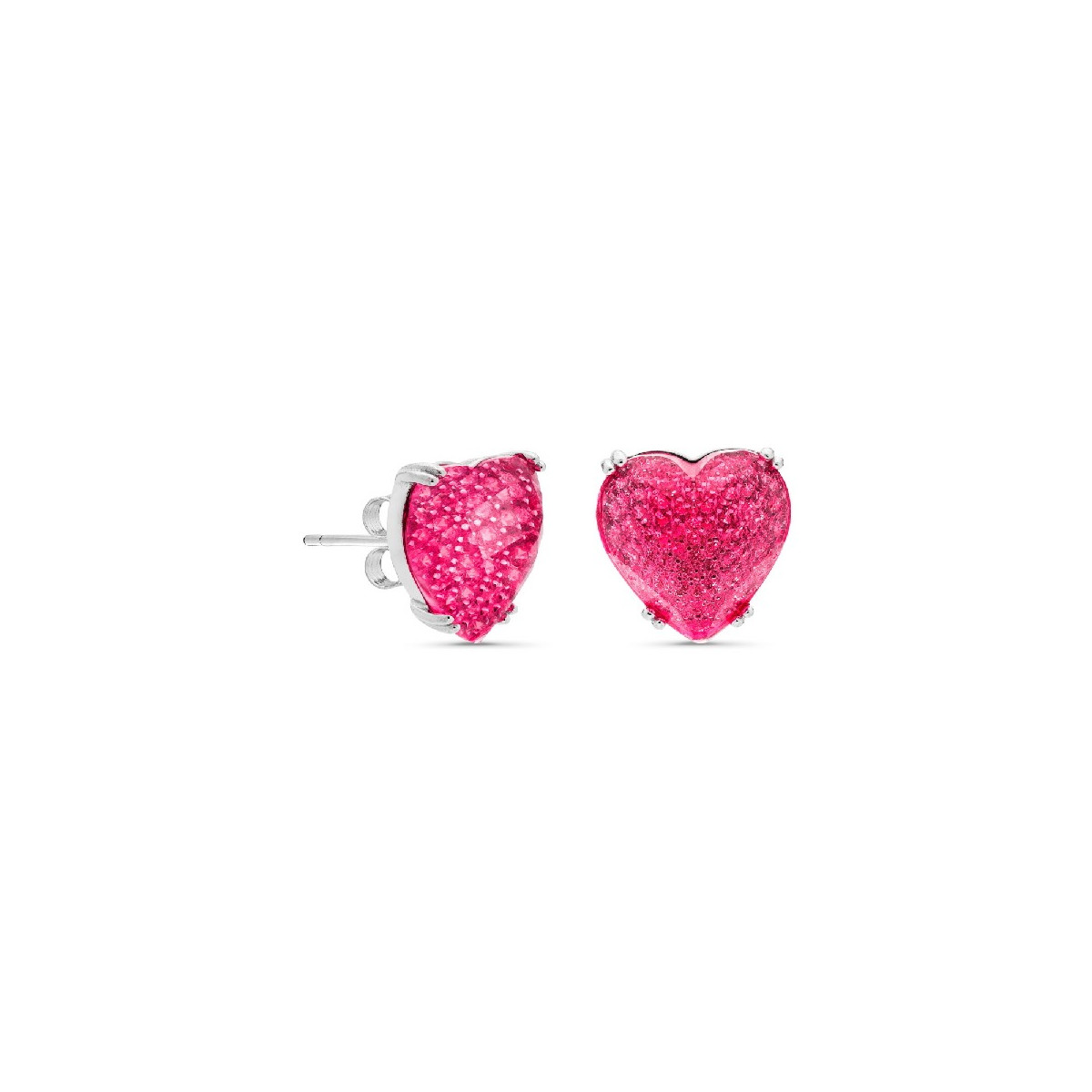 PENDIENTE CORAZON MICRO+PIEDRA ENCIMA FACETADA - PE5394/13