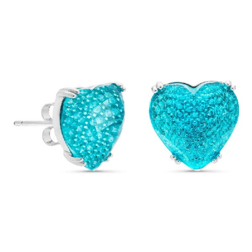 PENDIENTE CORAZON MICRO+PIEDRA ENCIMA FACETADA - PE5394/18