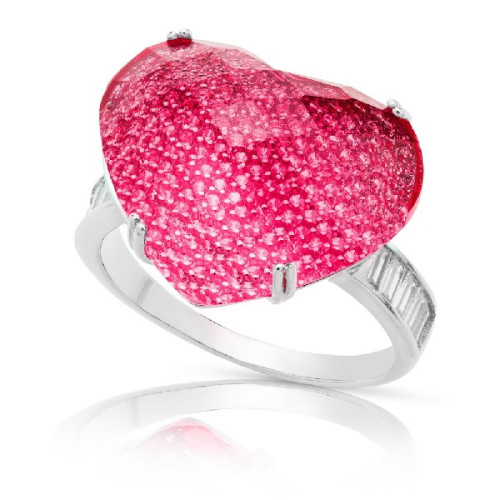 SORTIJA CORAZON MICRO+PIEDRA ENCIMA BRAZO CIRCONITA - SO1404/13