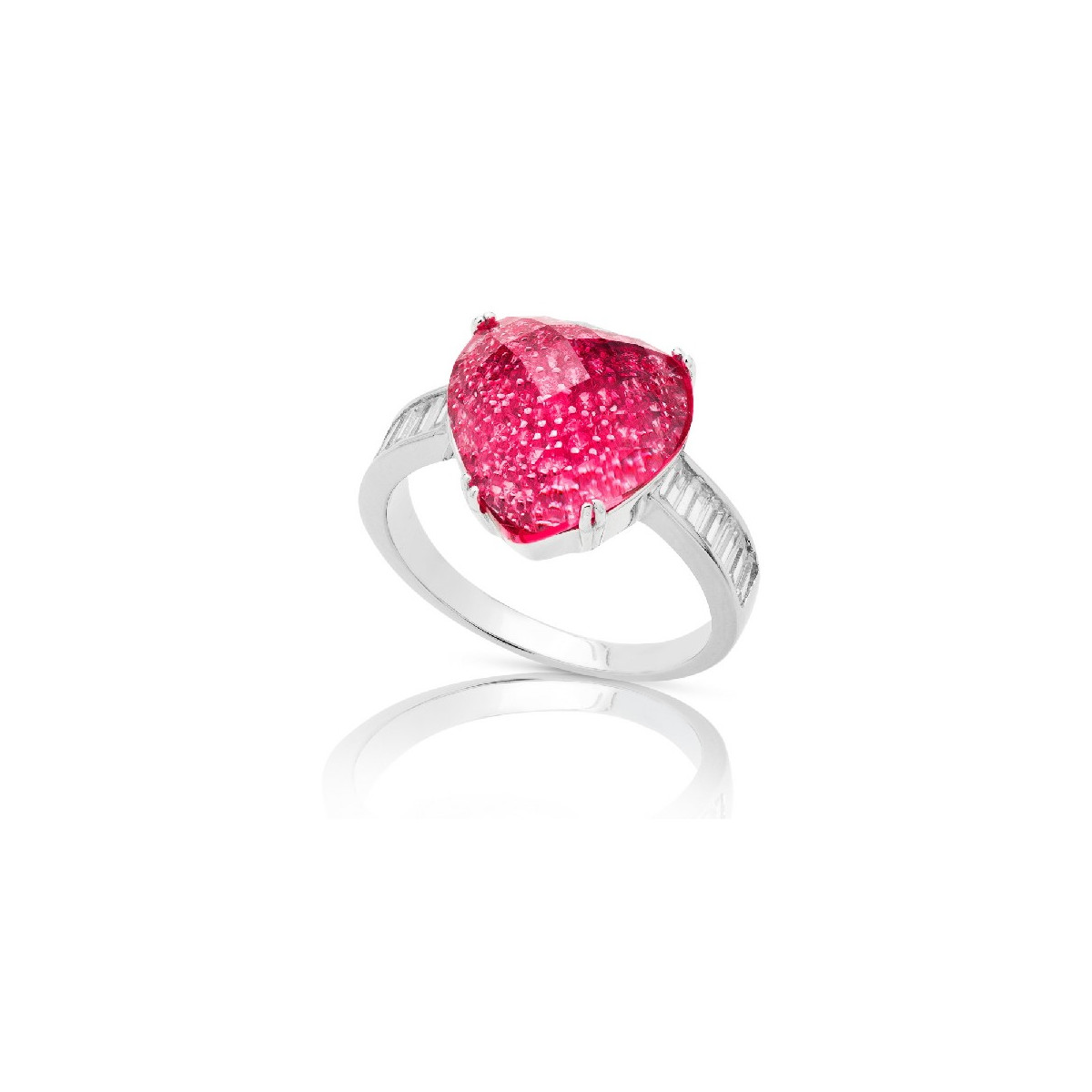 SORTIJA CORAZON MICRO PEQ.+PIEDRA FACETADA - SO1408/13